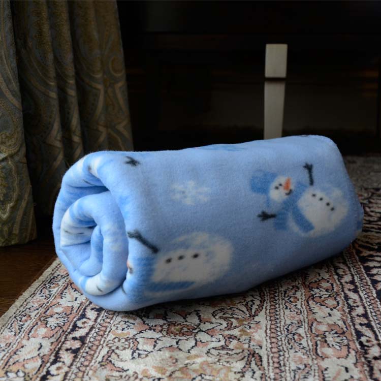 snowman printed polar fleece baby blanket 大连东洋丽佳贸易有限公司