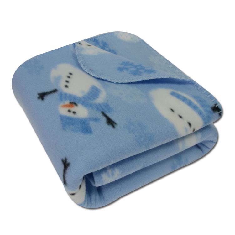 snowman printed polar fleece baby blanket 大连东洋丽佳贸易有限公司